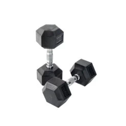 Rubber Dumbbell And 6-Tier Vertical Storage Rack Package Deal -Fitness Discount Store 9944